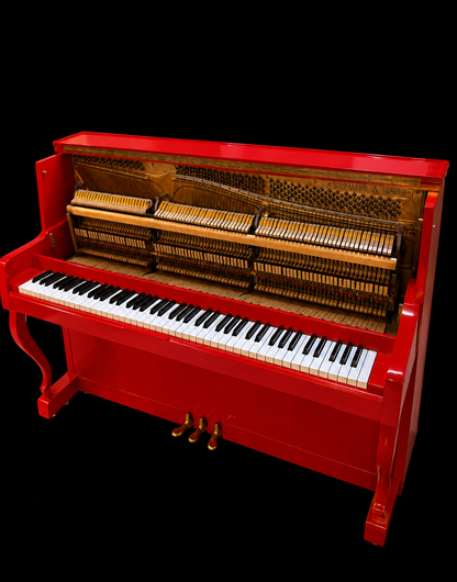 🎹 Piano Vertical Strauss & Sons Rojo