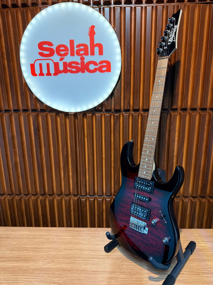 Guitarra Ibanez Gio RG GRX70QA Transparente Sombreado Rojo