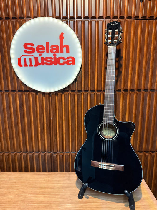 Guitarra Electroacústica Fender CN-140SCE Nylon Thinline Black