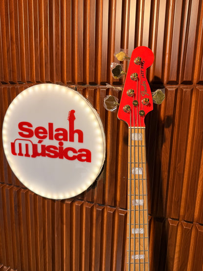 Bajo Eléctrico Fender MonoNeon Jazz Bass V Neon Yellow