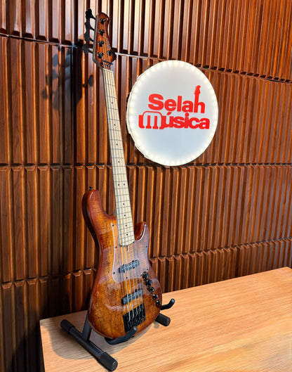 Bajo Eléctrico Cort GB Fusion 5 Cuerdas – Antique Brown Burst
