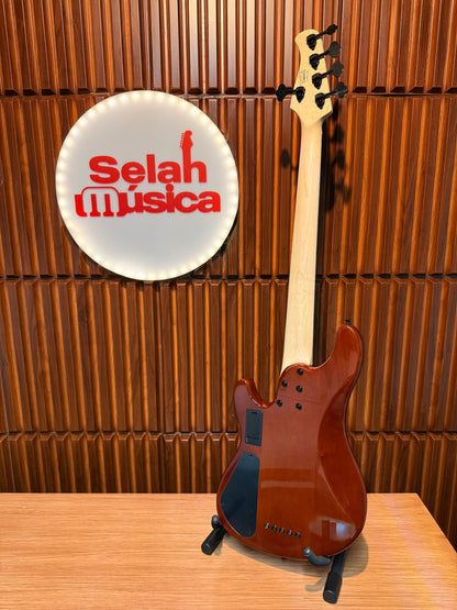 Bajo Eléctrico Cort GB Fusion 5 Cuerdas – Antique Brown Burst