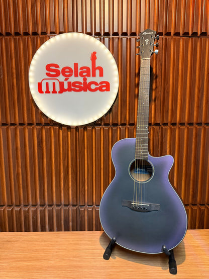 Guitarra electroacústica Ibanez AEG50-BAM – Negro Mate / Sombreado Verde-Morado
