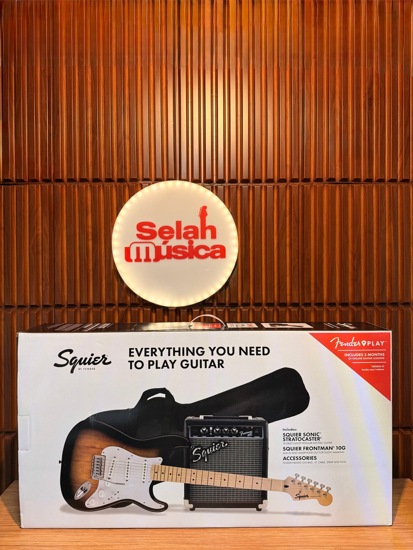 Paquete de guitarra eléctrica Fender Squier Stratocaster Sonic