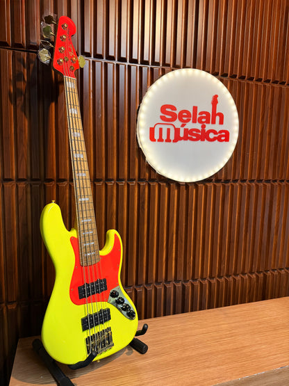 Bajo Eléctrico Fender MonoNeon Jazz Bass V Neon Yellow