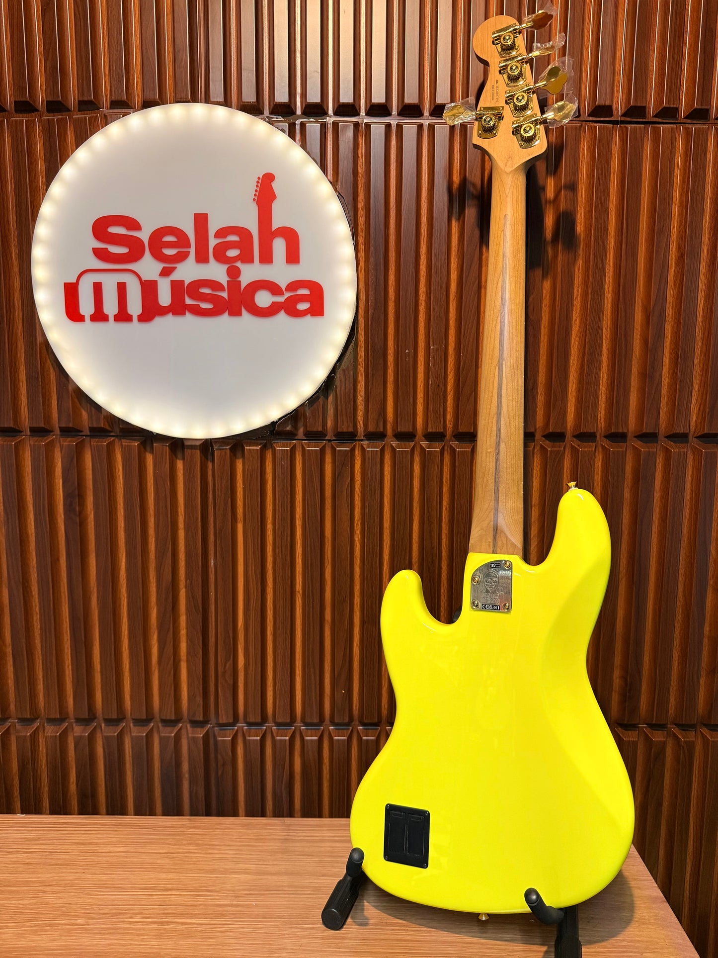 Bajo Eléctrico Fender MonoNeon Jazz Bass V Neon Yellow