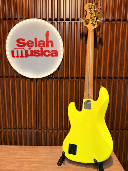 Bajo Eléctrico Fender MonoNeon Jazz Bass V Neon Yellow