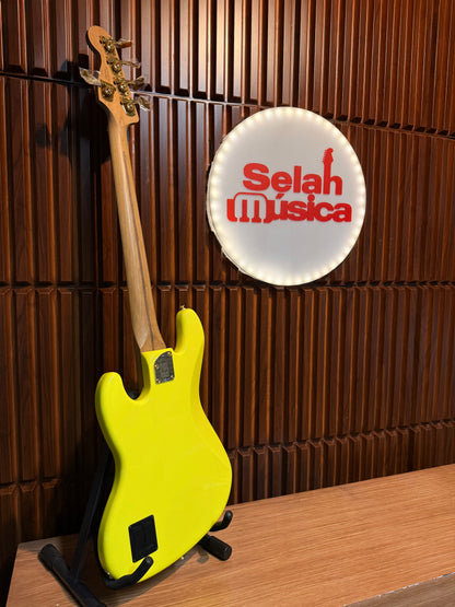 Bajo Eléctrico Fender MonoNeon Jazz Bass V Neon Yellow