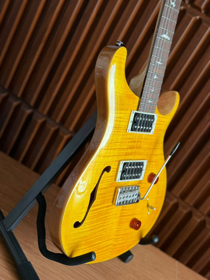 guitarra eléctrica PRS SE Custom 22 Semi-Hollow, Santana Yellow,